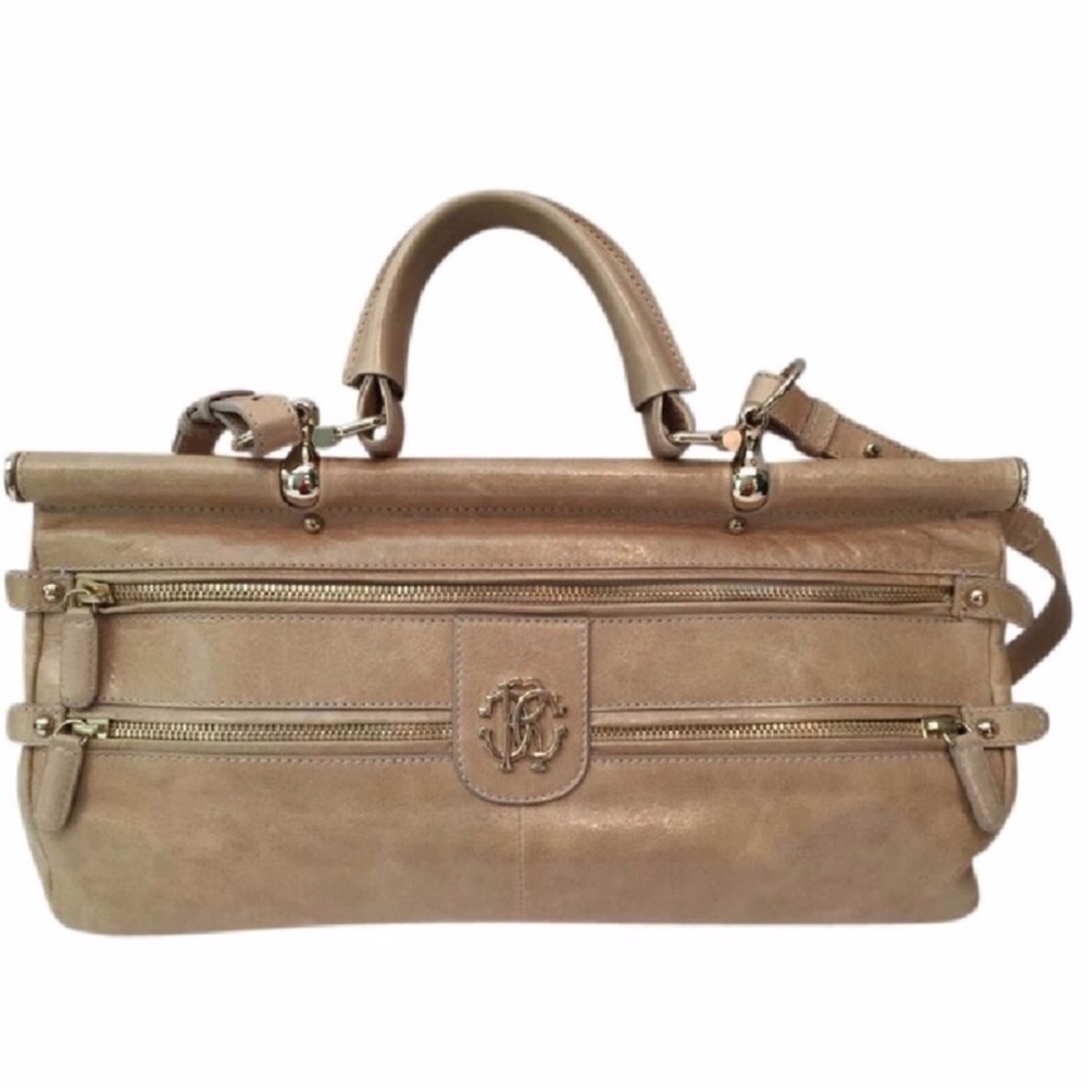 Roberto Cavalli Tan Crossbody Bag